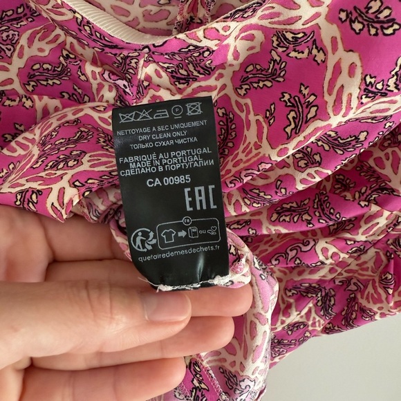 Isabel Marant Gaella Midi Skirt - Fuchsia Print - Silk - FR Size 38/US Size 6 - Picture 4 of 15